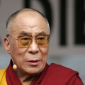 BERLIN - MAY 19 : The Dalai Lama speaks to his supporters at the Brandenburger Gate in Berlin 19.05.2026